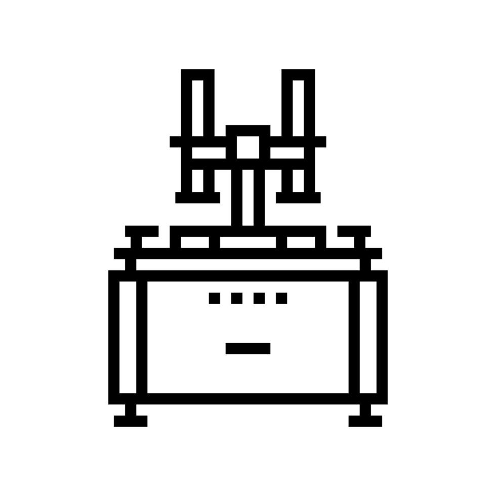 lapping machine line icon vector illustration