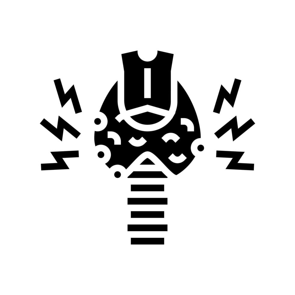 thyroid disorder disease line icon vector illustration