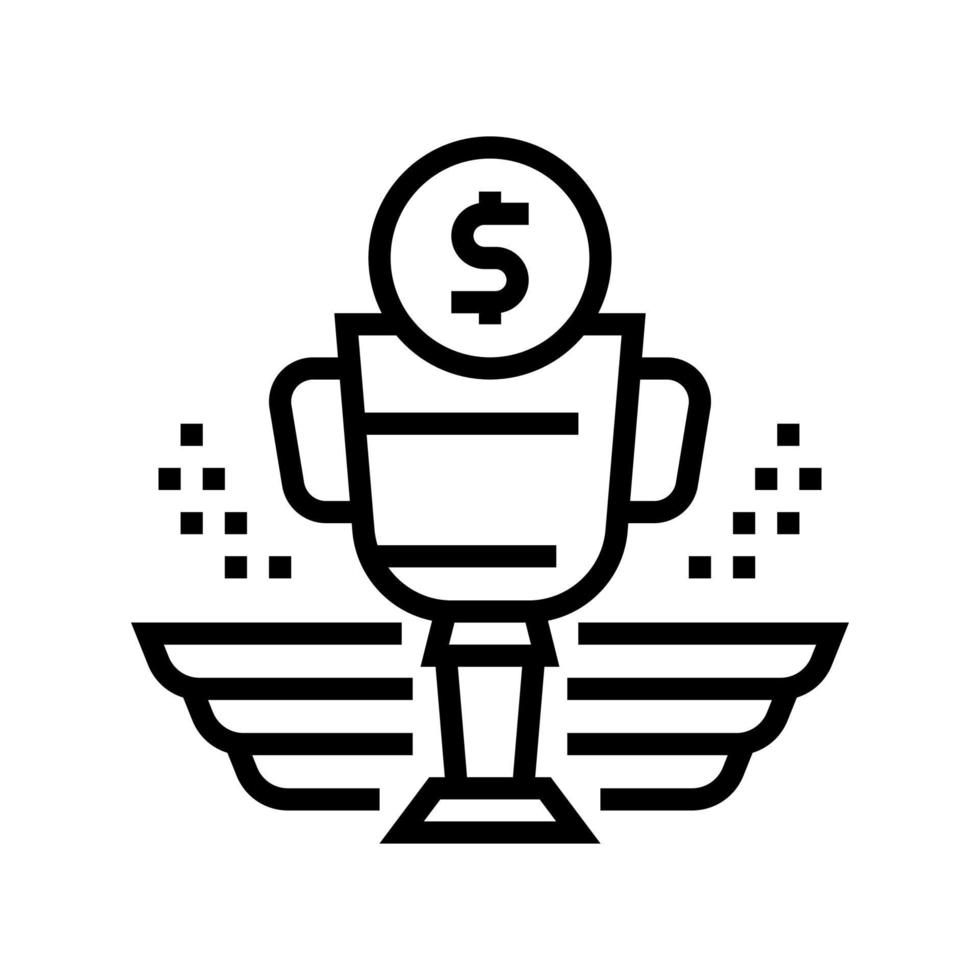 financial award line icon vector illustration