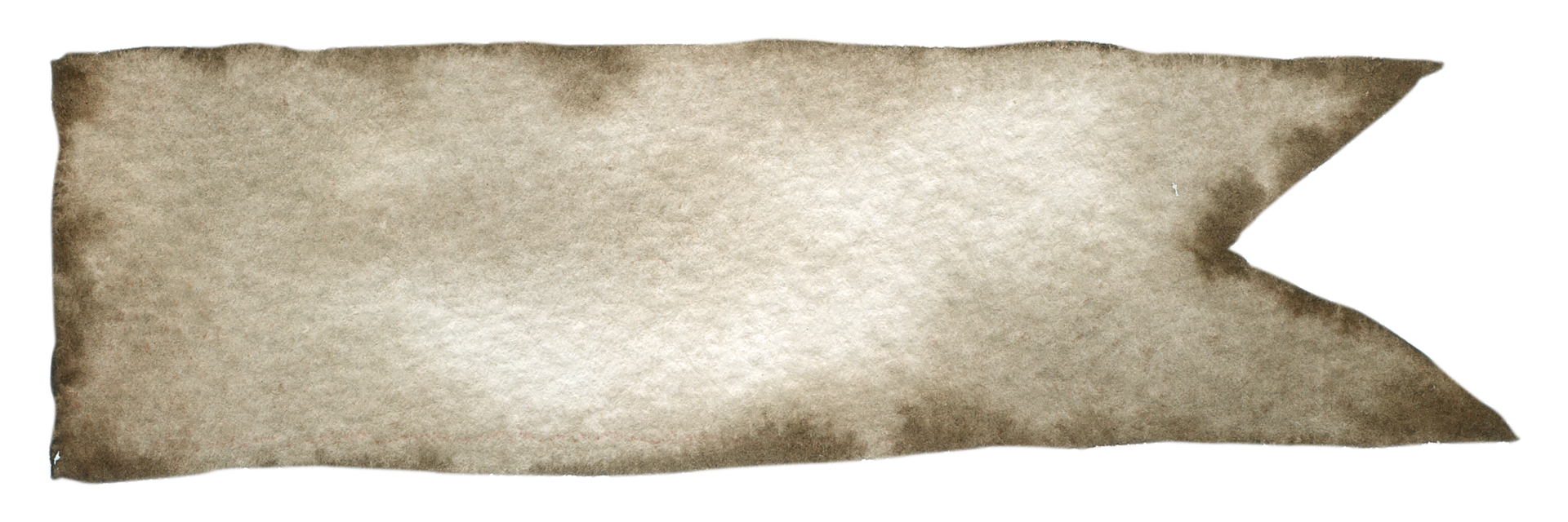 Old paper banner watercolor hand paint png