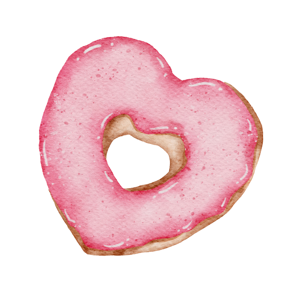 Valentine sweet dessert watercolor png