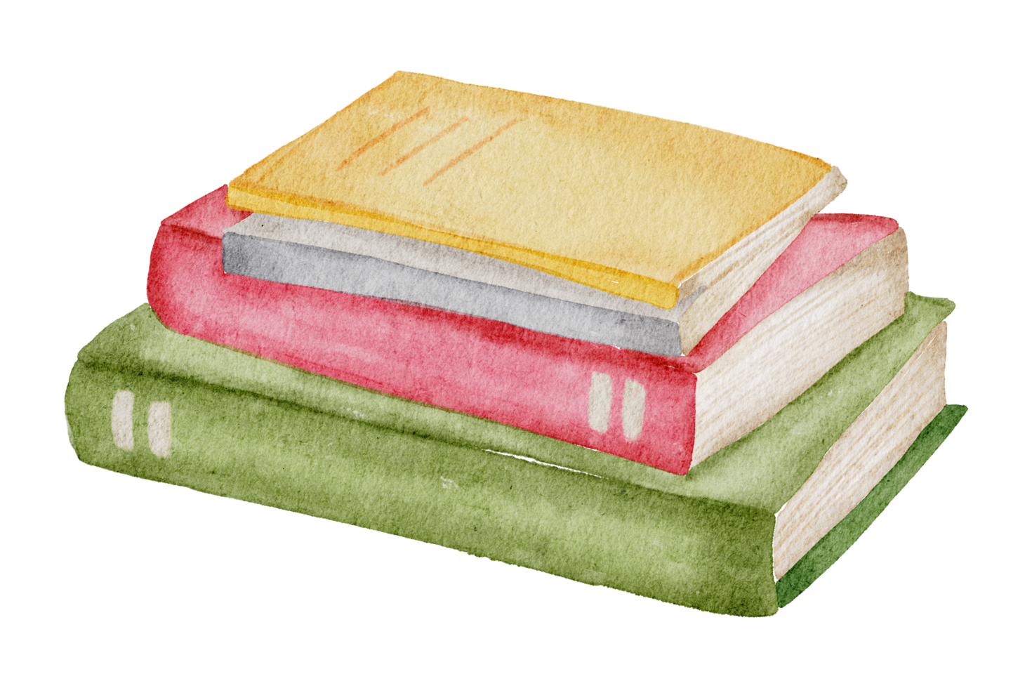 Book watercolor hand paint png