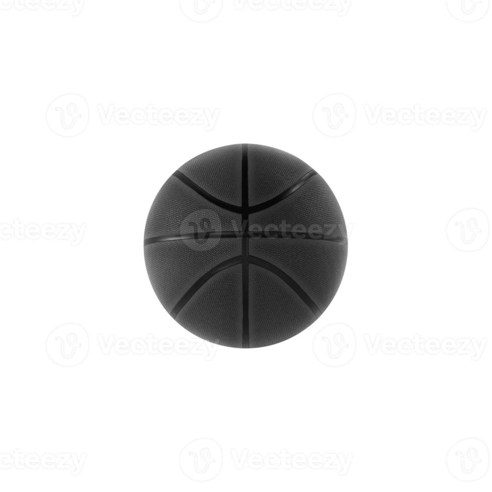 Black basketball ball isolated on white background. 3d rendering photo