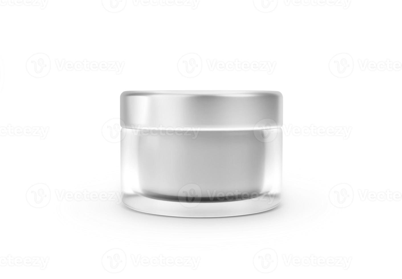 Empty packaging cosmetic cream isolated on white background  ready for product design. 3d render photo