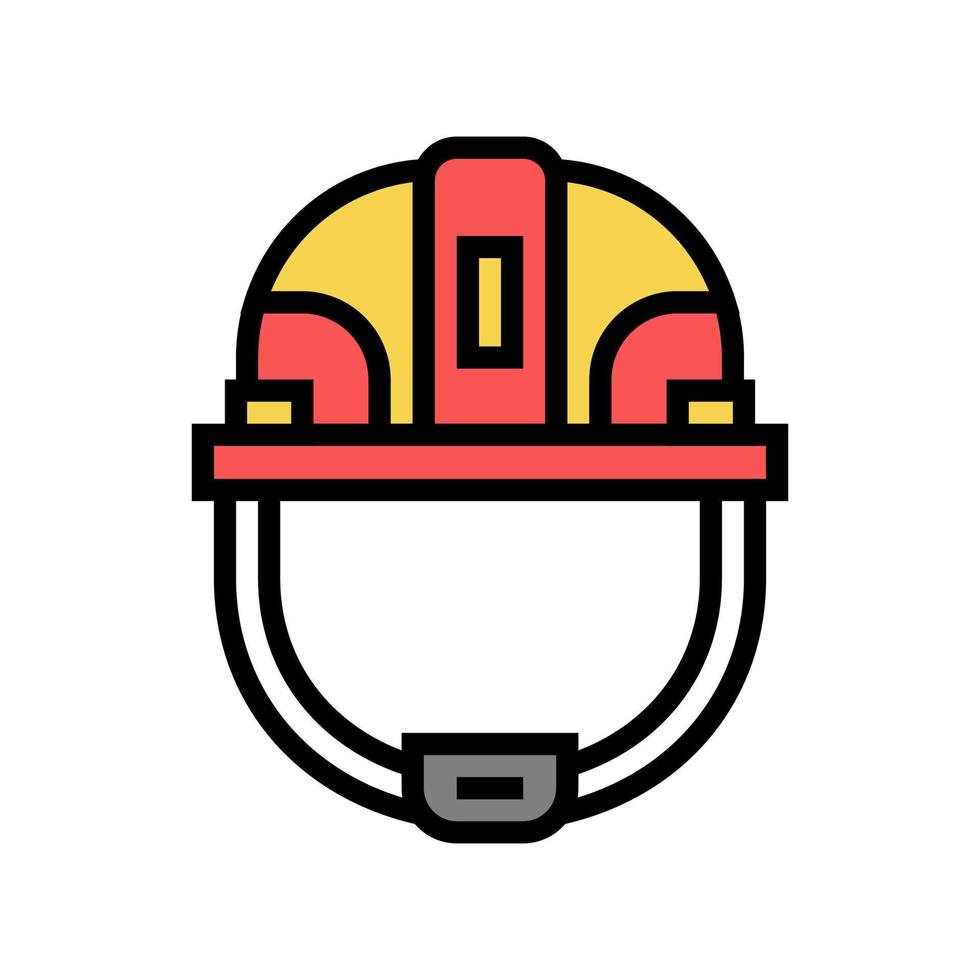 helmet head protect color icon vector illustration