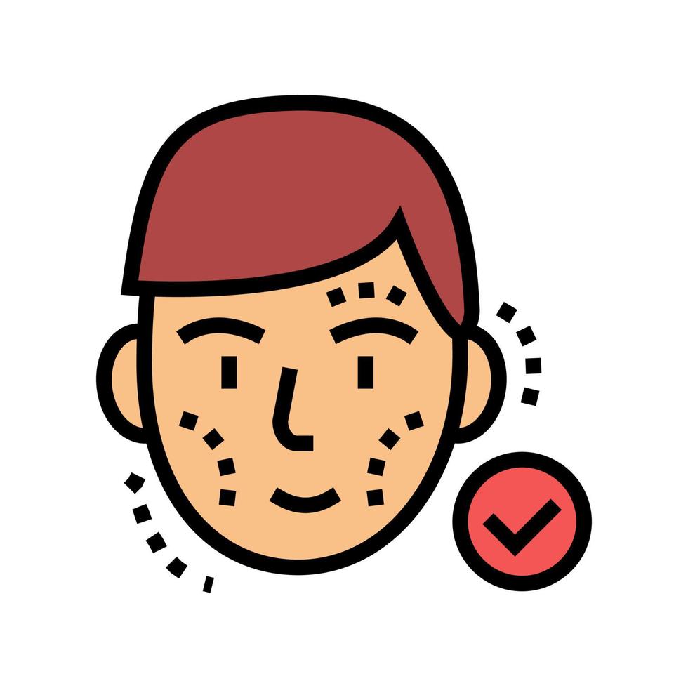 facial reconstruction surgery color icon vector illustration