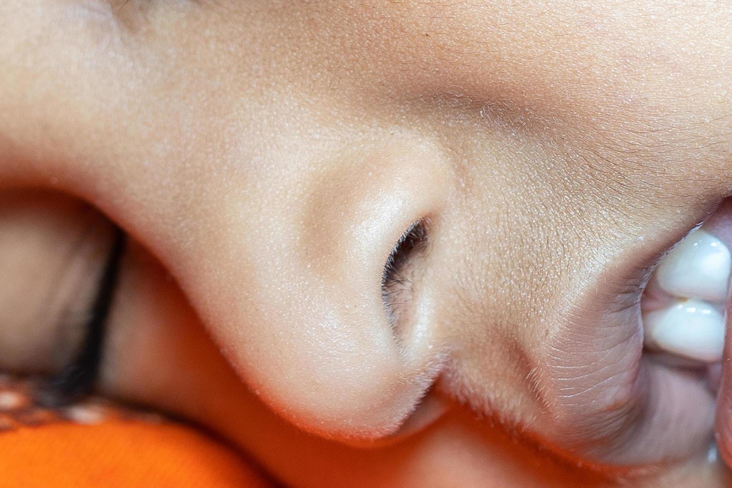 close up shot of male  nose photo