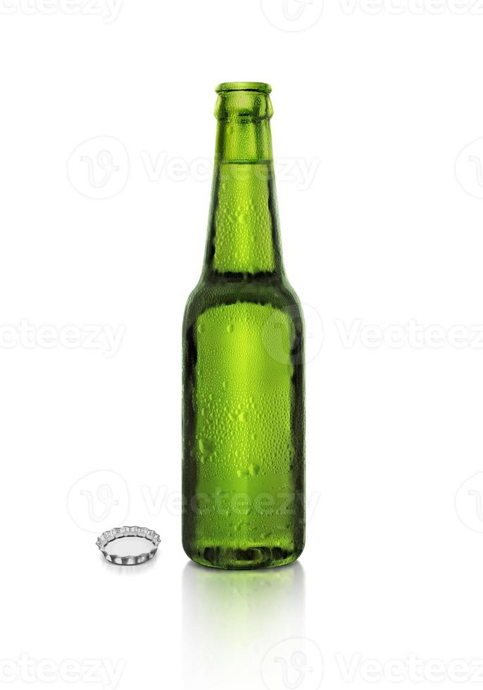 green beer bottle with dropper photo