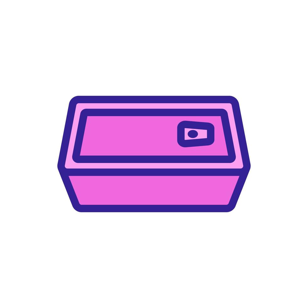 square tin ship icon vector outline illustration