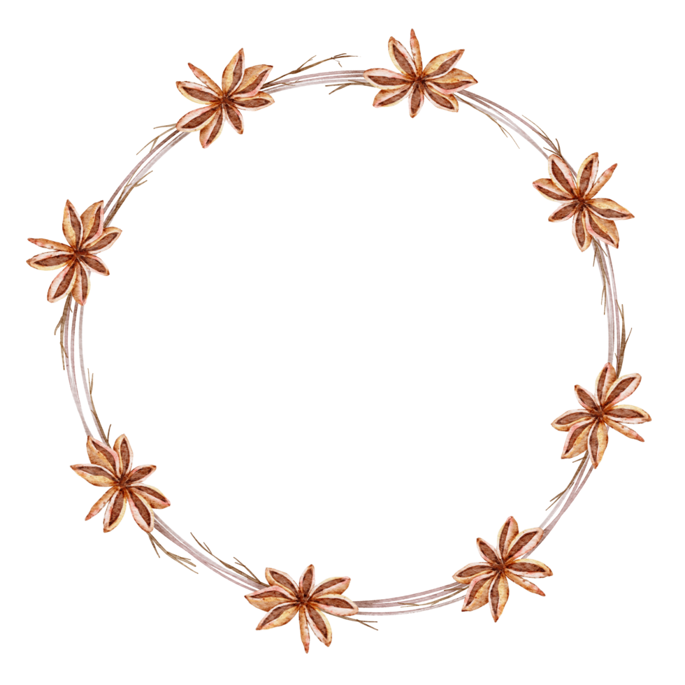 Flower wreath watercolor hand paint png