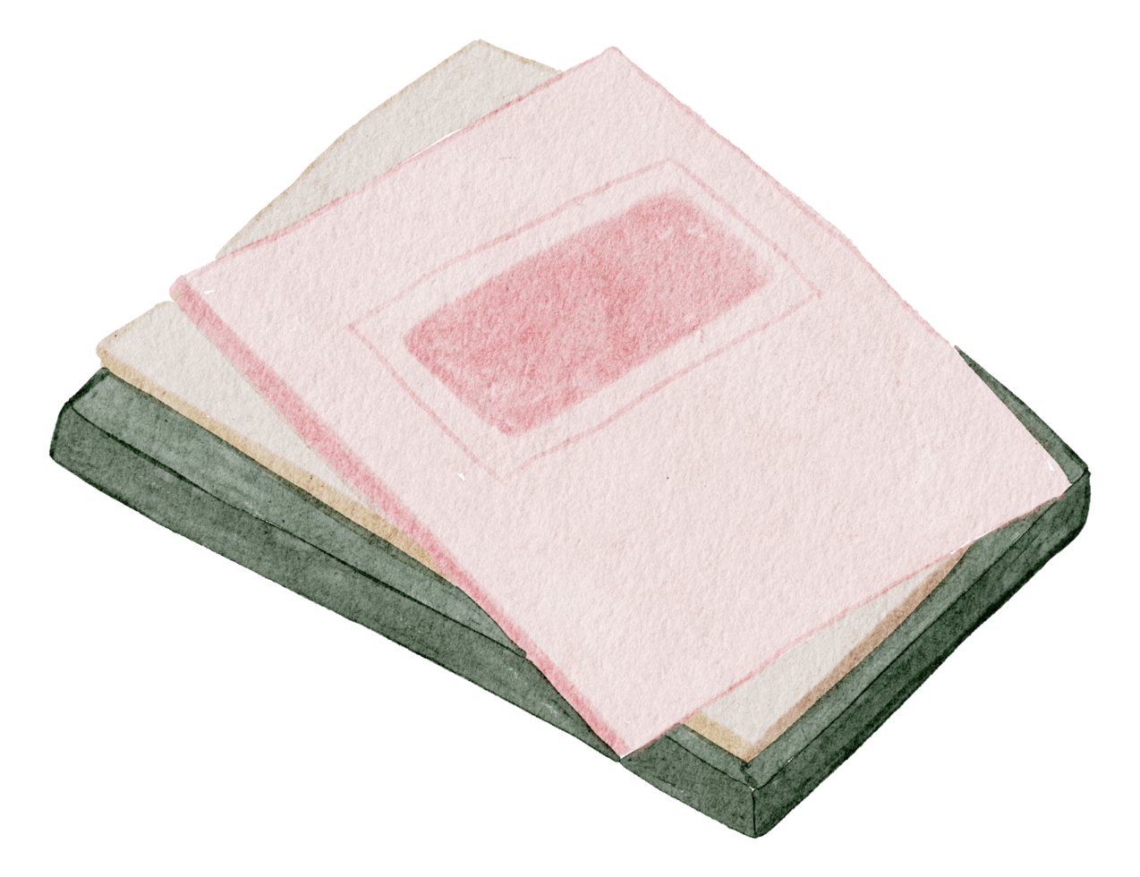 Book watercolor hand paint png