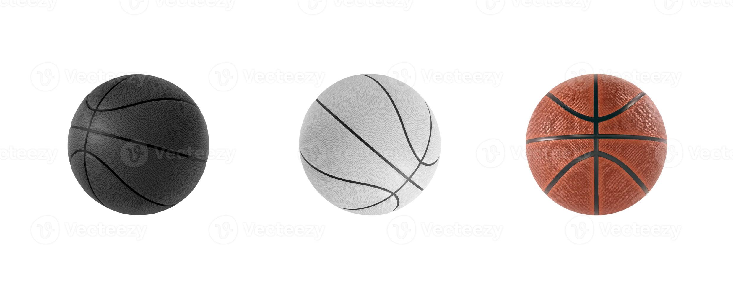 Basketball ball isolated on white background. 3d rendering photo