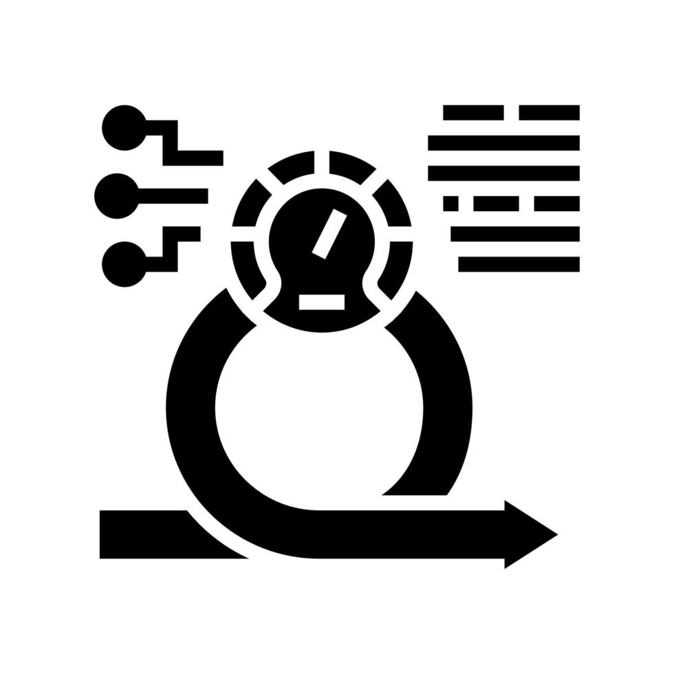 speed achievement task optimization glyph icon vector illustration