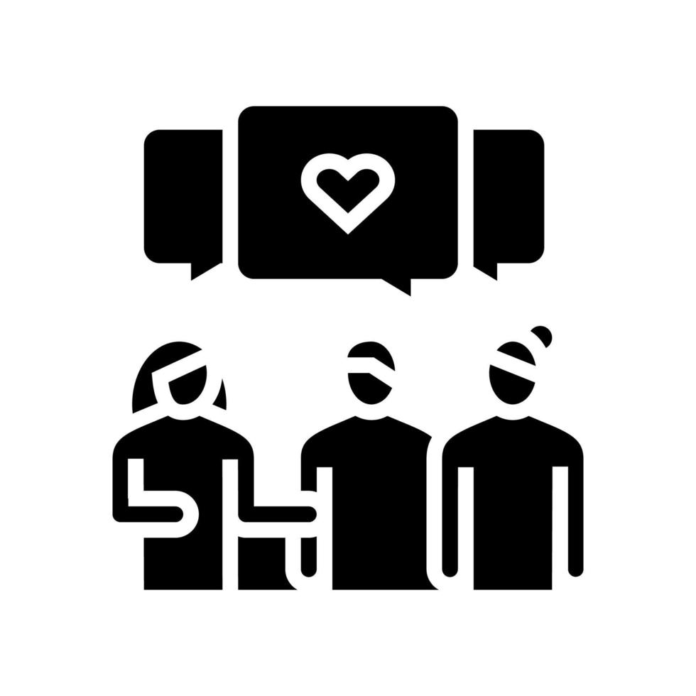 meeting with girlfriends leisure glyph icon vector illustration