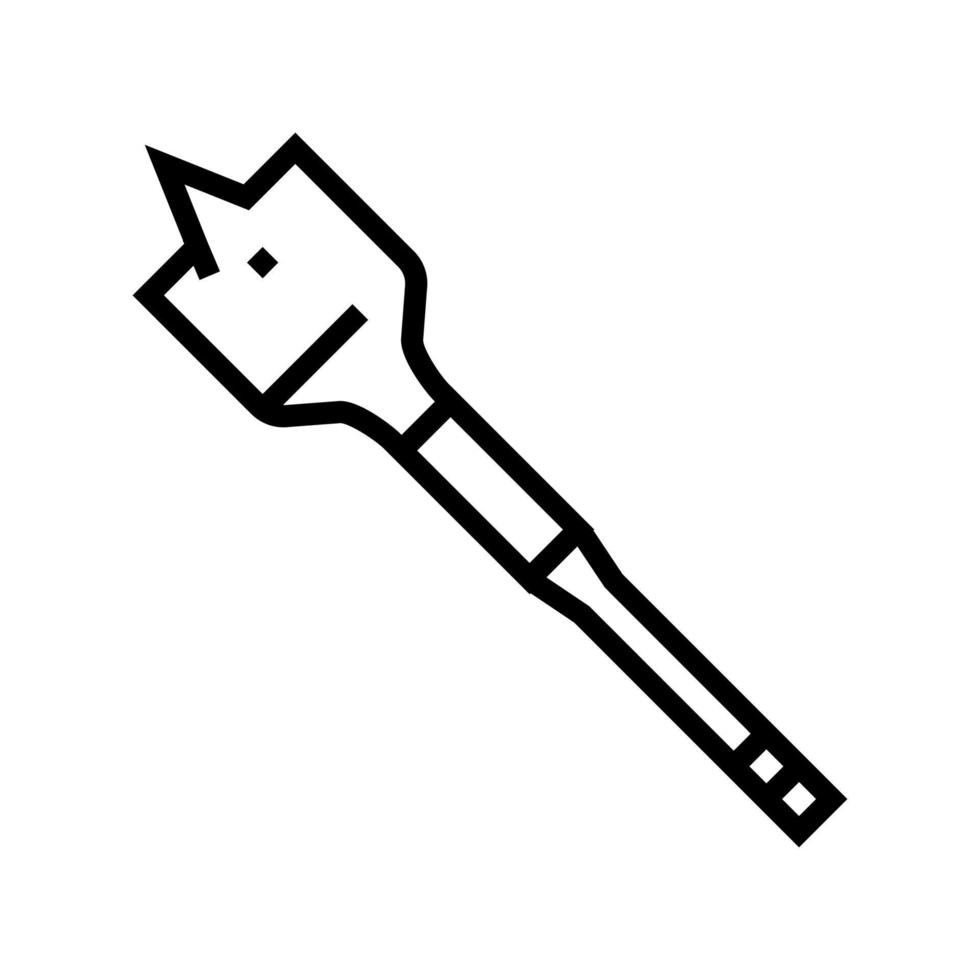 spade bit for drilling line icon vector illustration