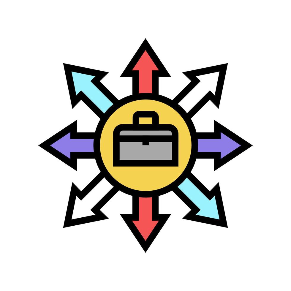 business lines color icon vector illustration