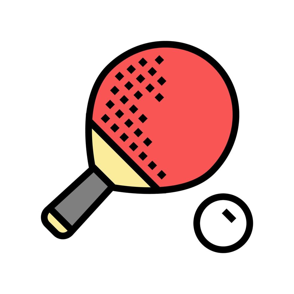 ilustración de vector de icono de color de juego de deporte de ping