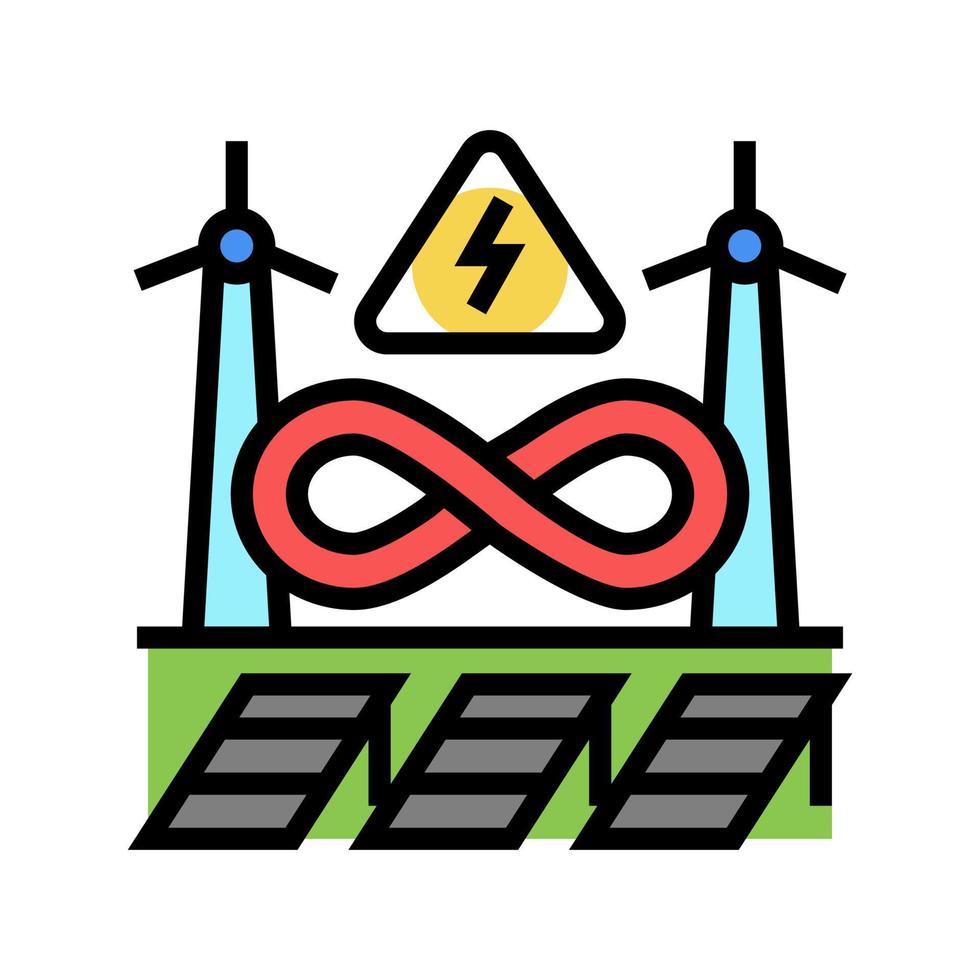 renewable energy color icon vector illustration