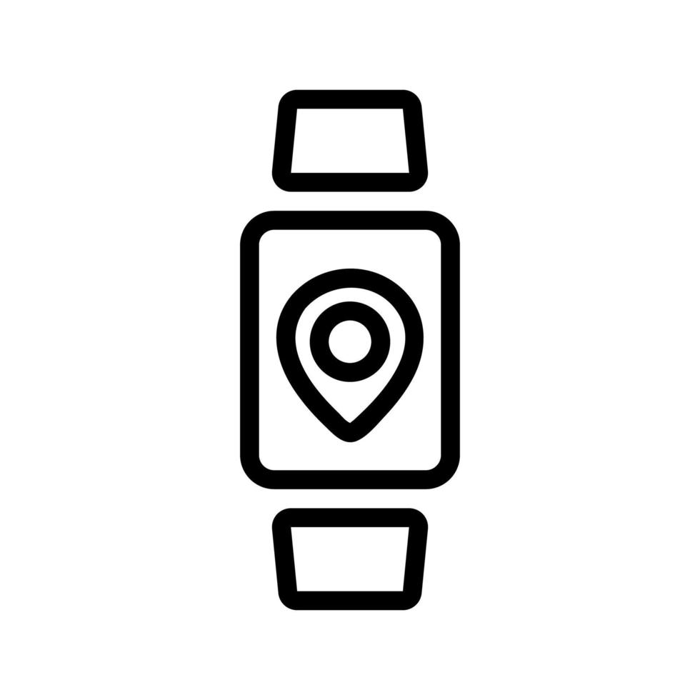 vector de icono de reloj inteligente. ilustración de símbolo de contorno aislado
