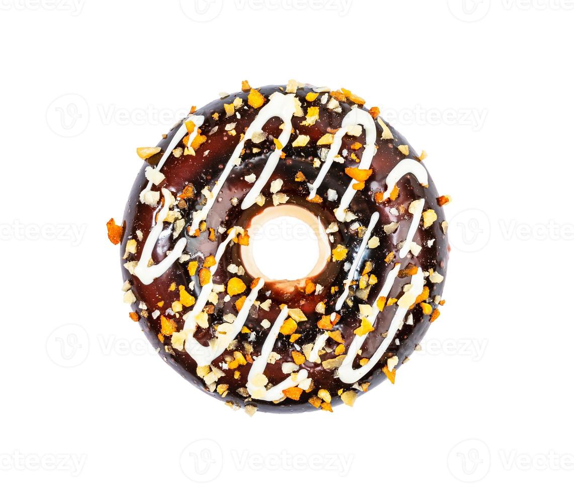 Round donuts on white background photo