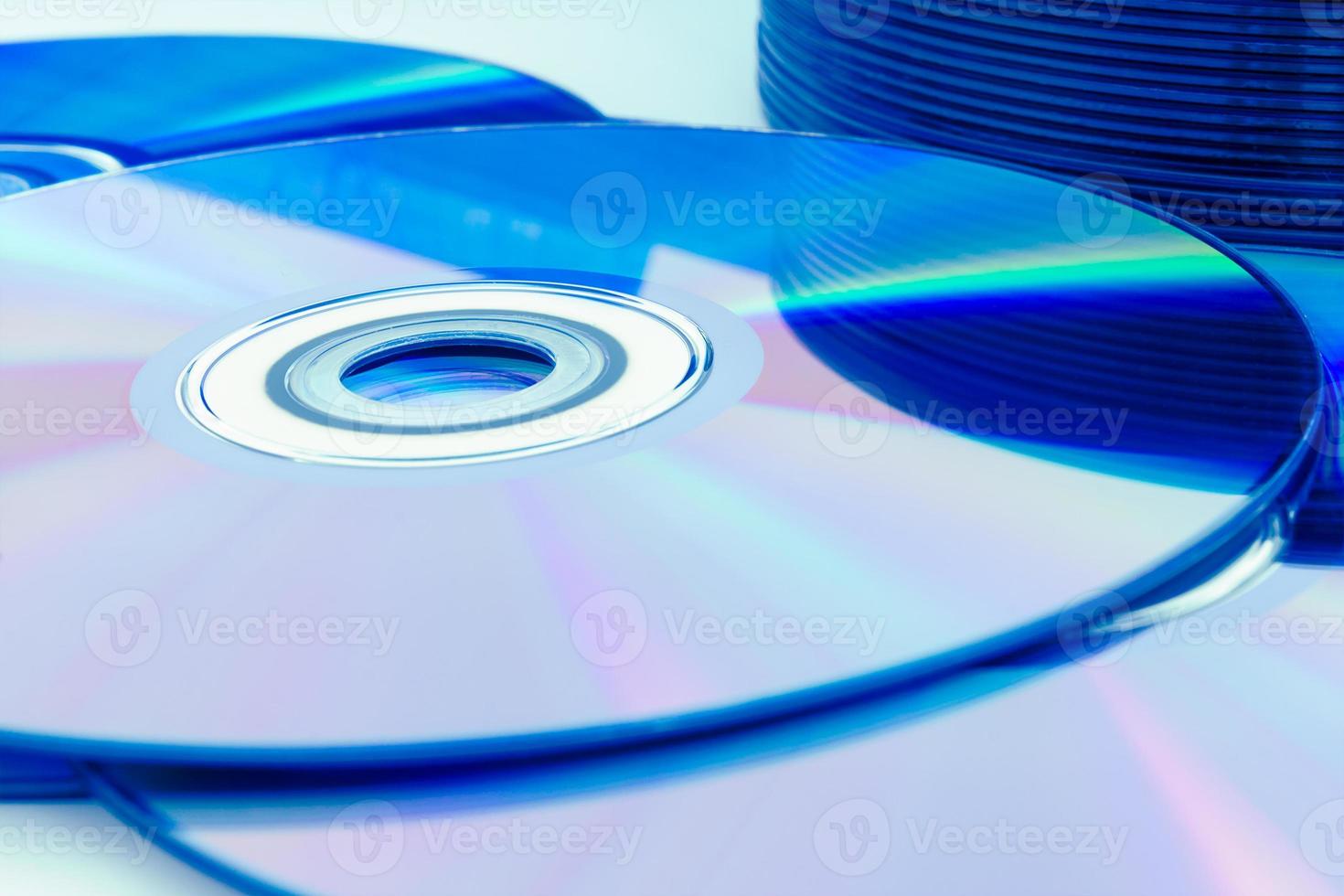 Closeup compact discs CD DVD photo