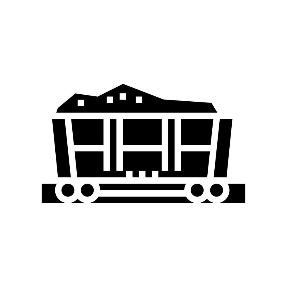 railway carriage stone glyph icon vector illustration