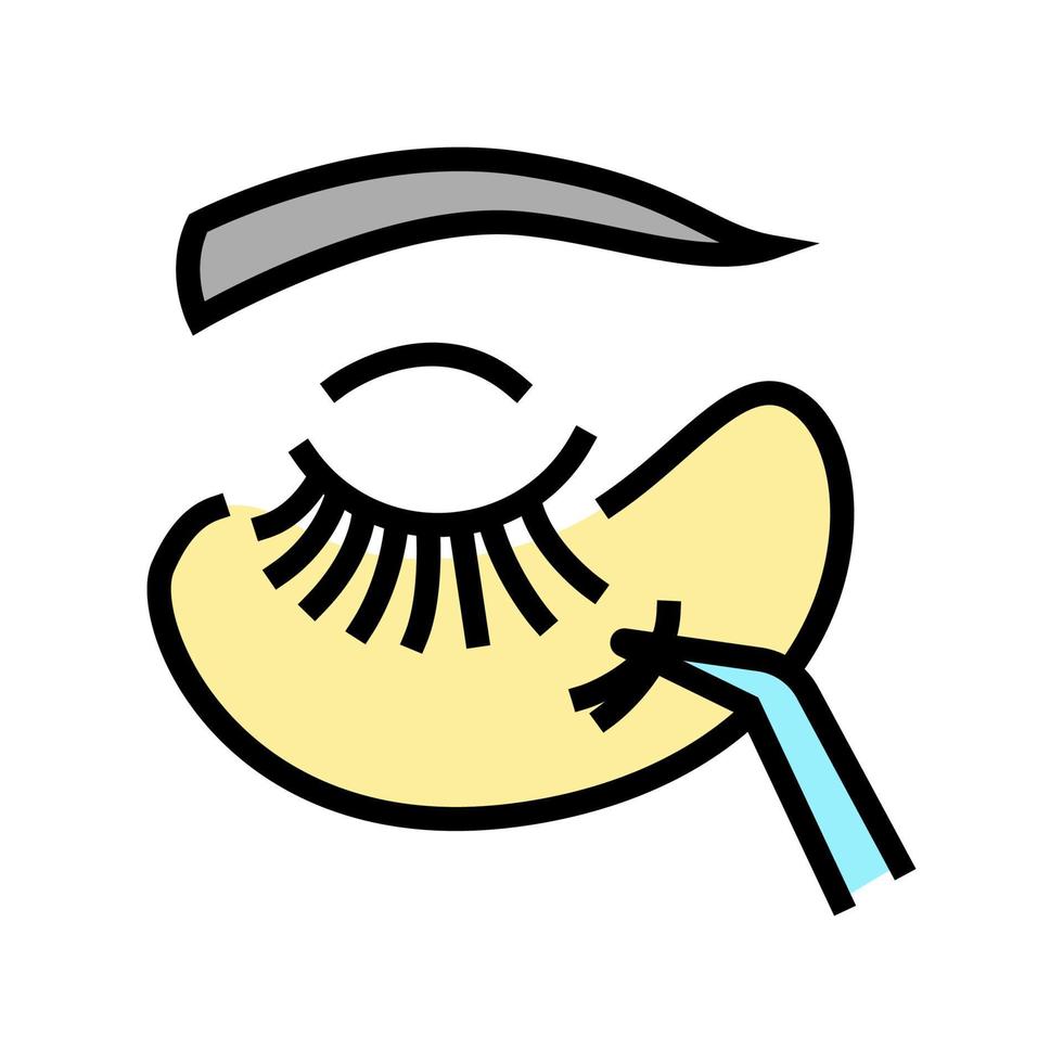 applying eyelashes color icon vector illustration