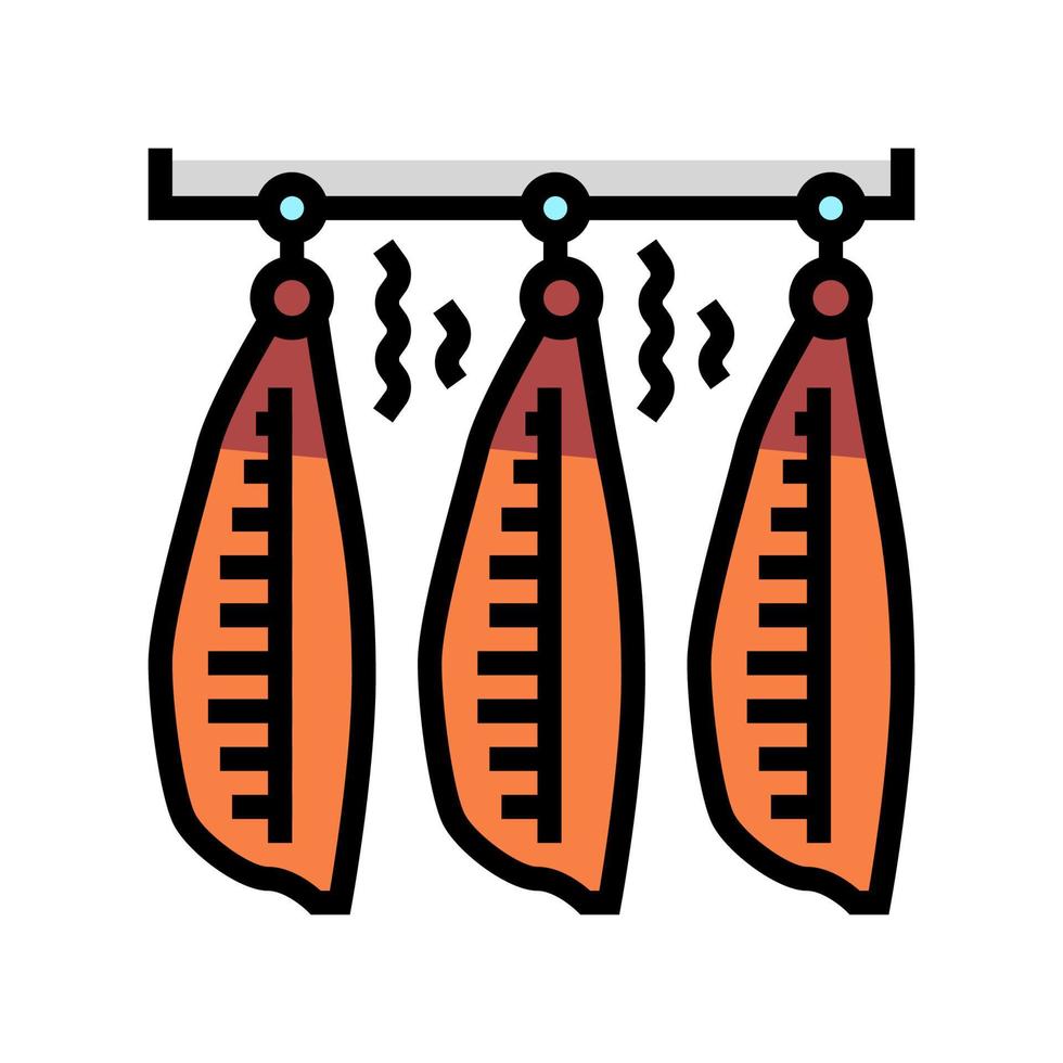 ilustración de vector de icono de color salmón ahumado