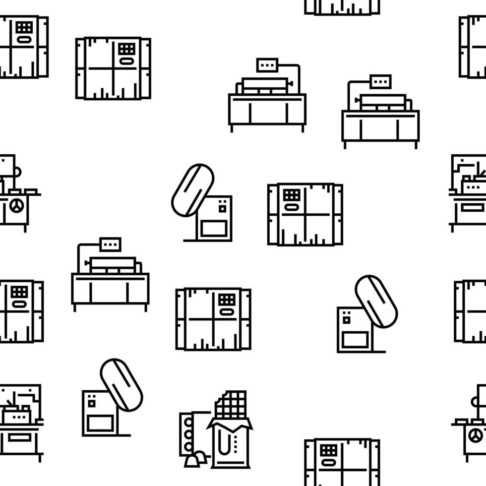 Chocolate Production Vector Seamless Pattern