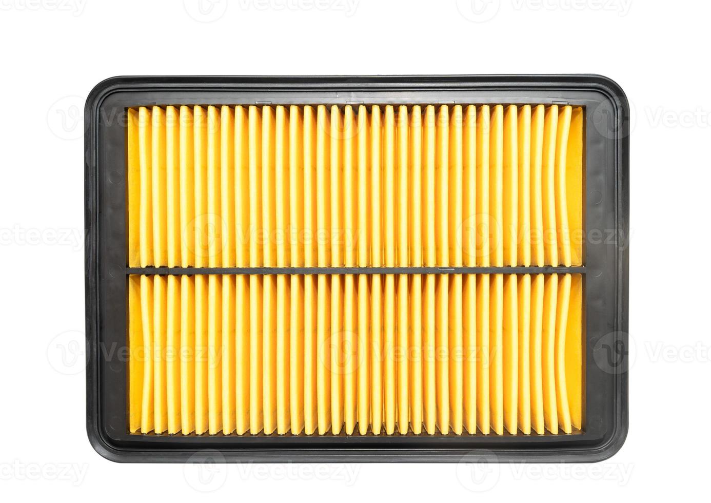 Square car air filter on a white background photo