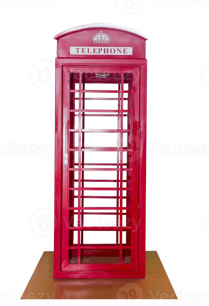 cabina de teléfono roja británica clásica foto