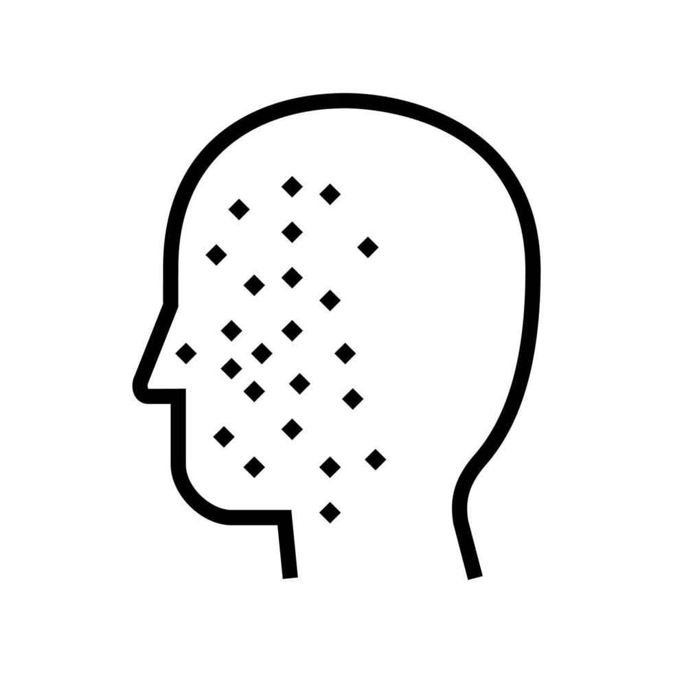 acne disease line icon vector illustration