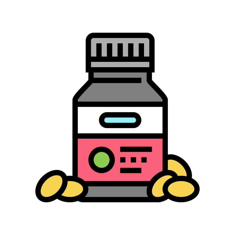 vitamins for sportsman color icon vector illustration