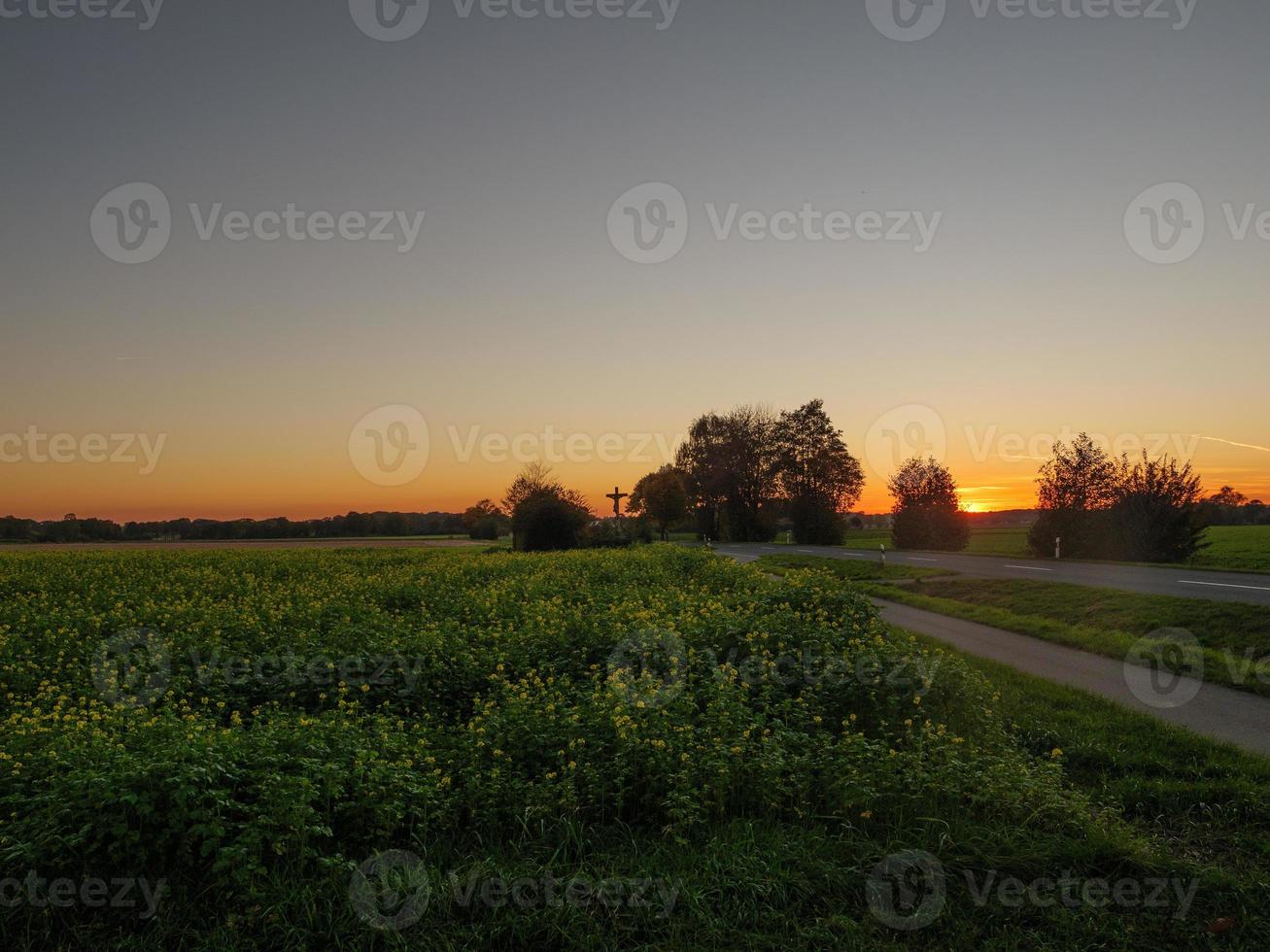 sundown in the german muensterland photo