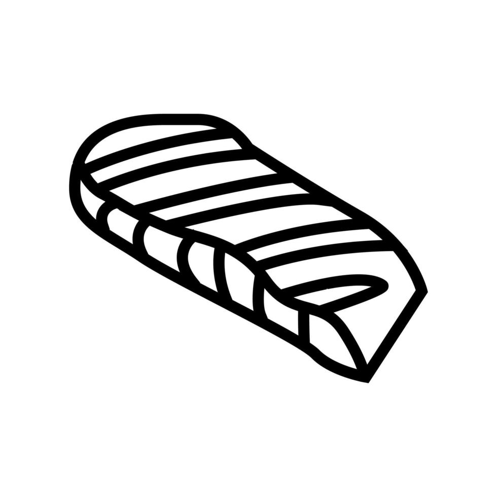 grill salmon line icon vector illustration