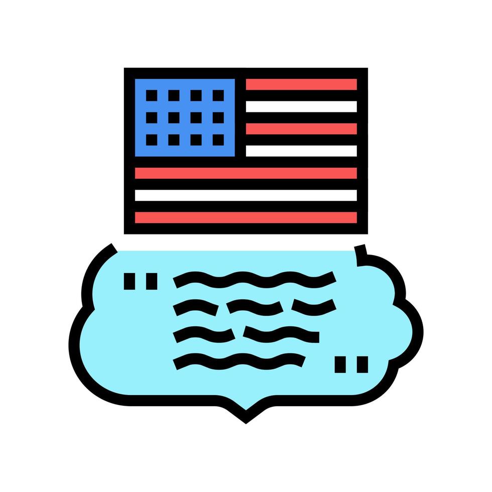 american english color icon vector illustration 10221160 Vector Art at