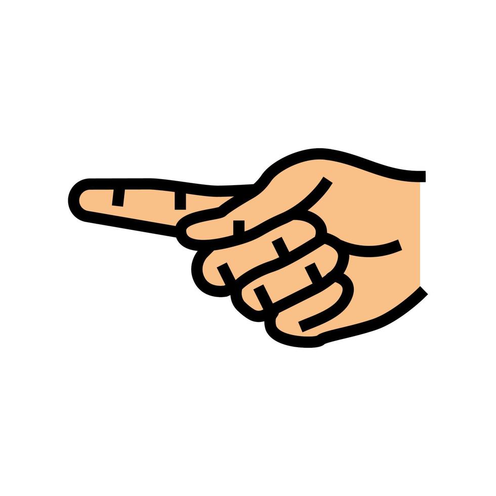 pointer hand gesture color icon vector illustration