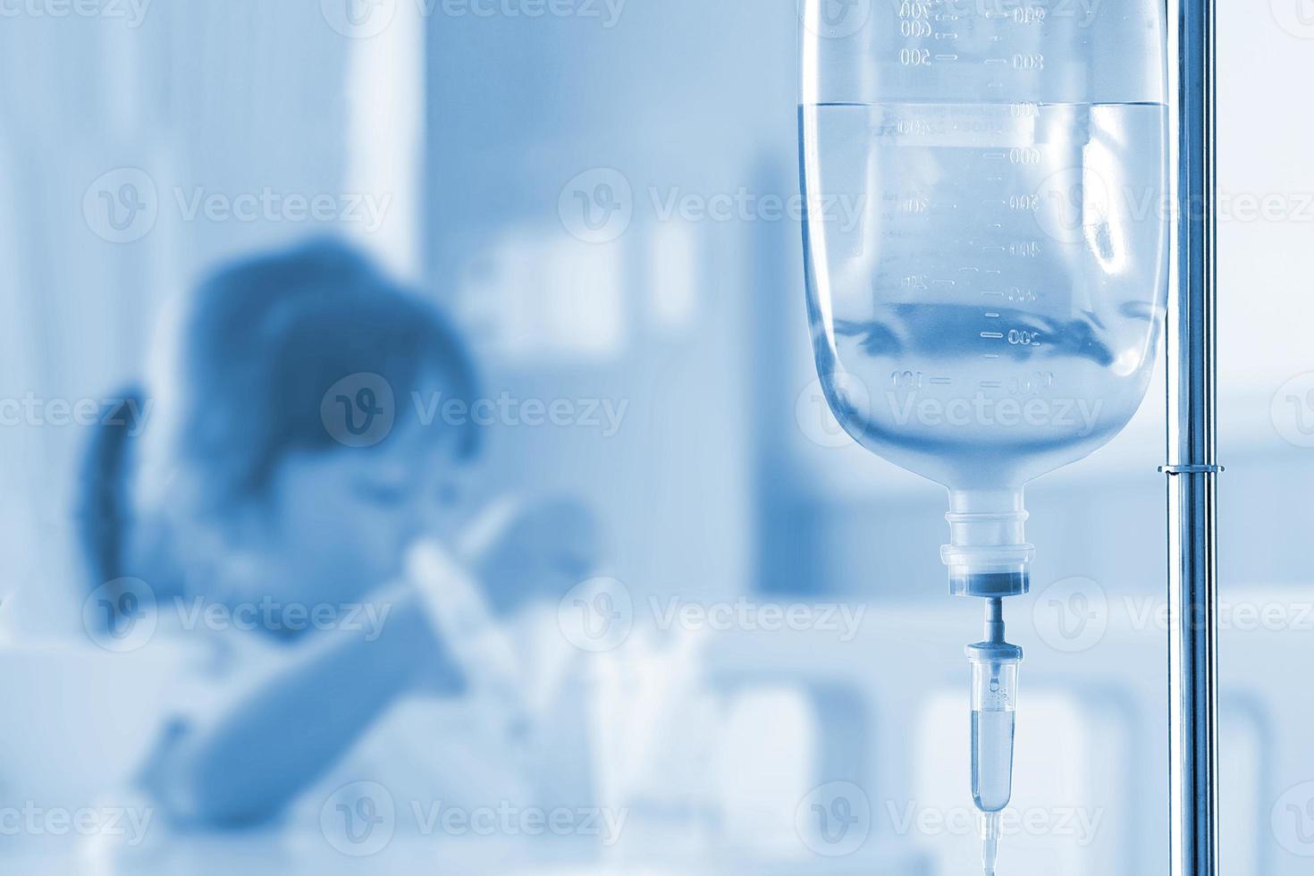 saline solution and child patients photo