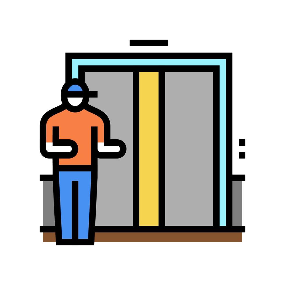 elevator in building color icon vector illustration