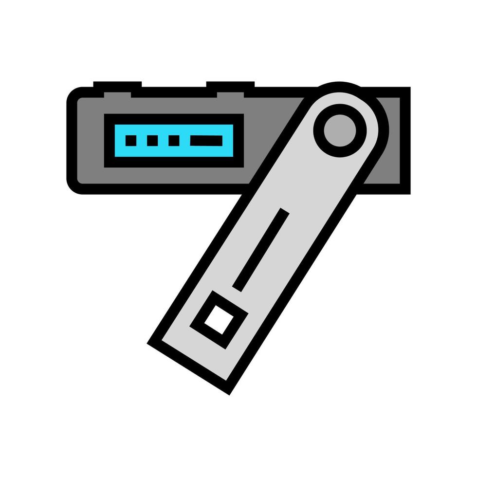 crypto digital device color icon vector illustration