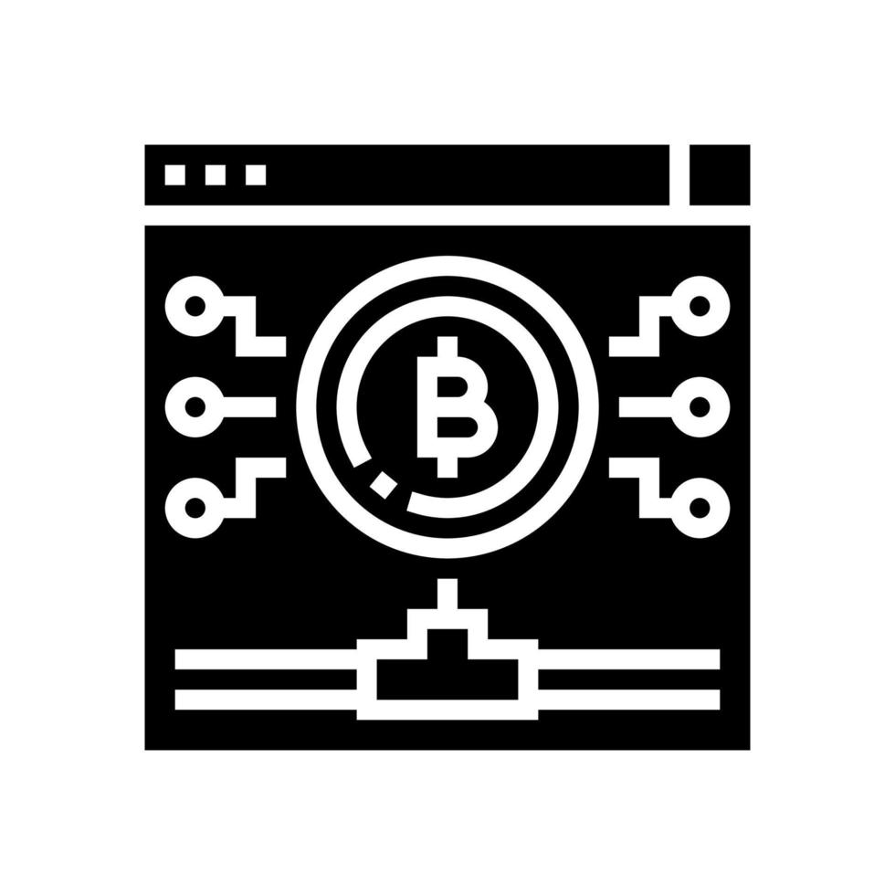 digital token glyph icon vector illustration