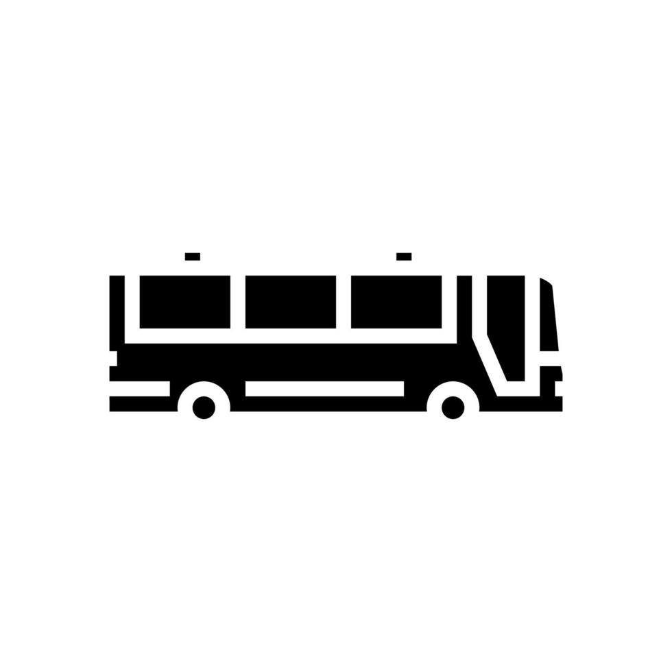 autobús transporte glifo icono vector ilustración