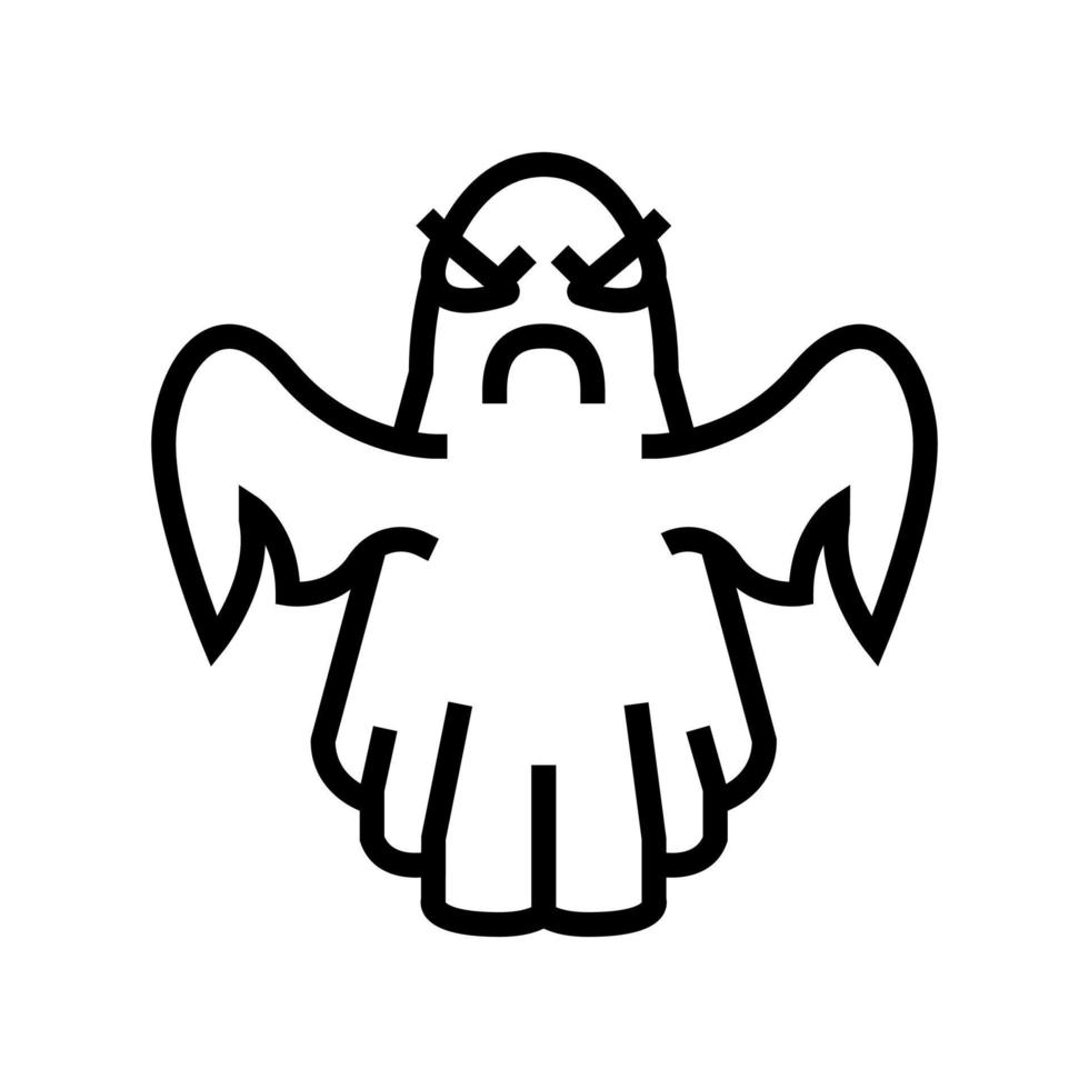 ghost in amusement park line icon vector illustration
