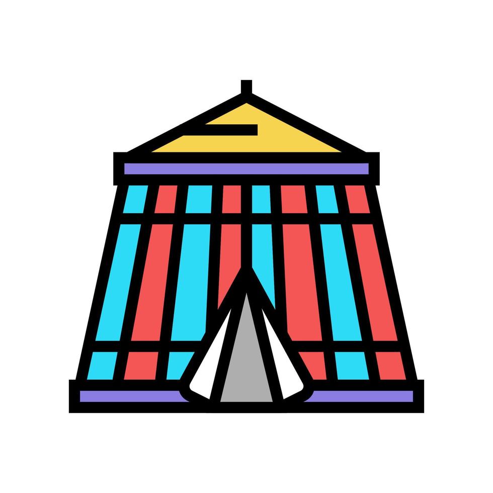 circus in amusement park color icon vector illustration