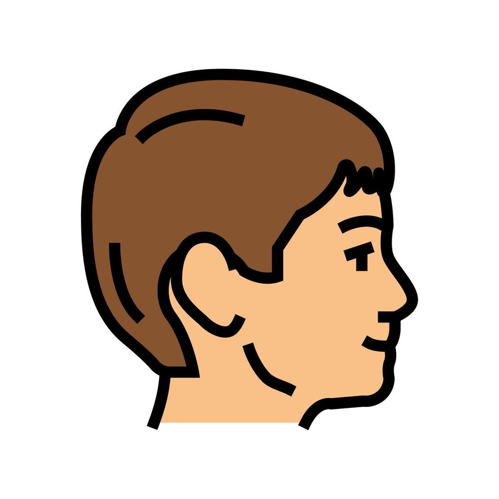 face kid male color icon vector illustration