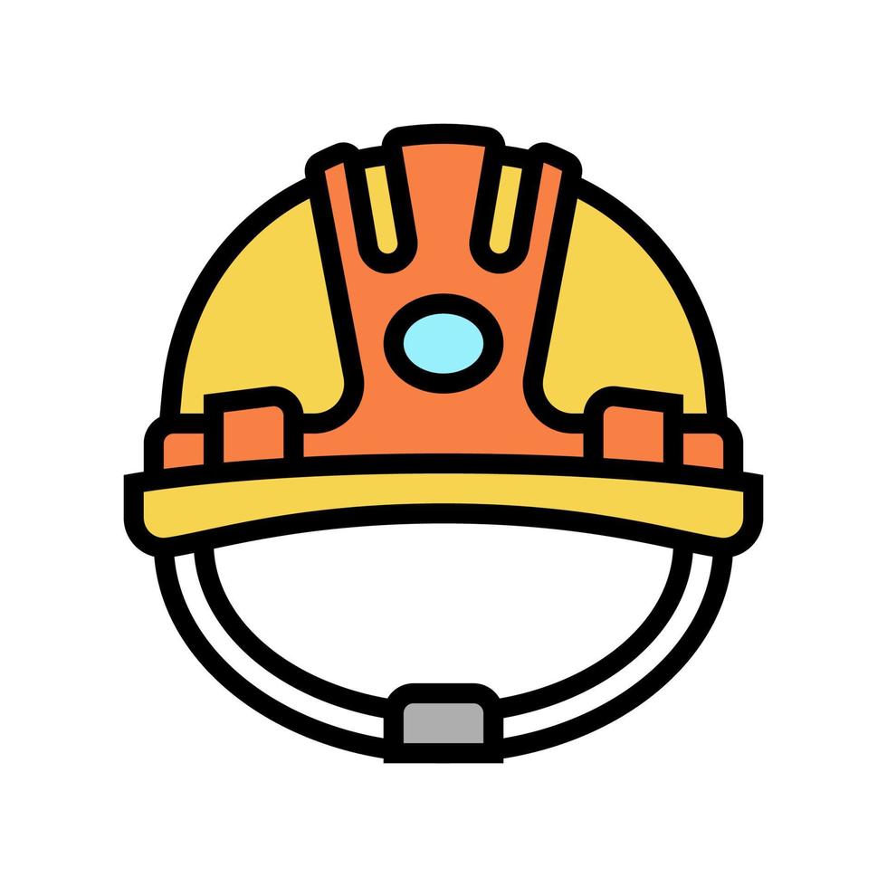 helmet builder color icon vector illustration