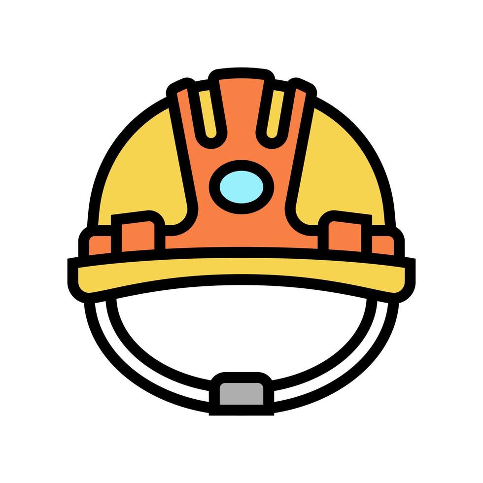 ilustración de vector de icono de color de constructor de casco