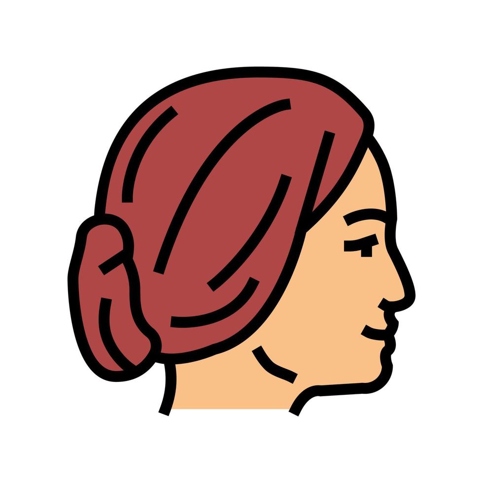 face female color icon vector illustration