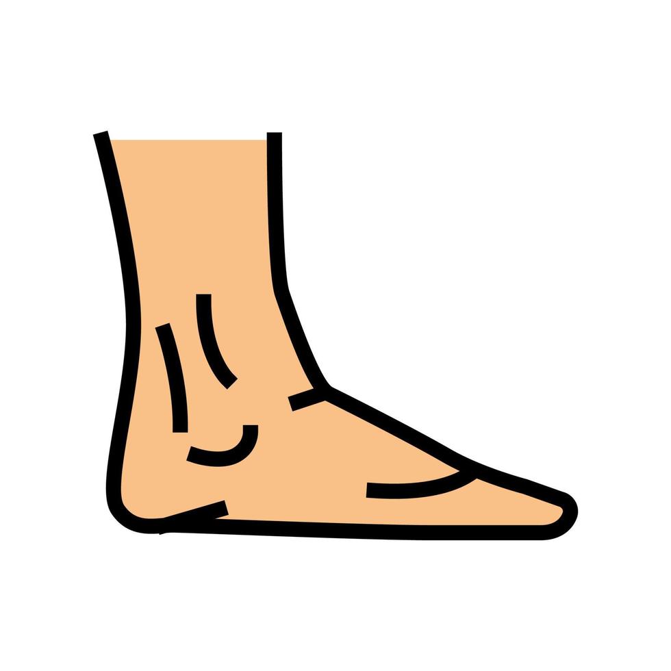 ankle body color icon vector illustration