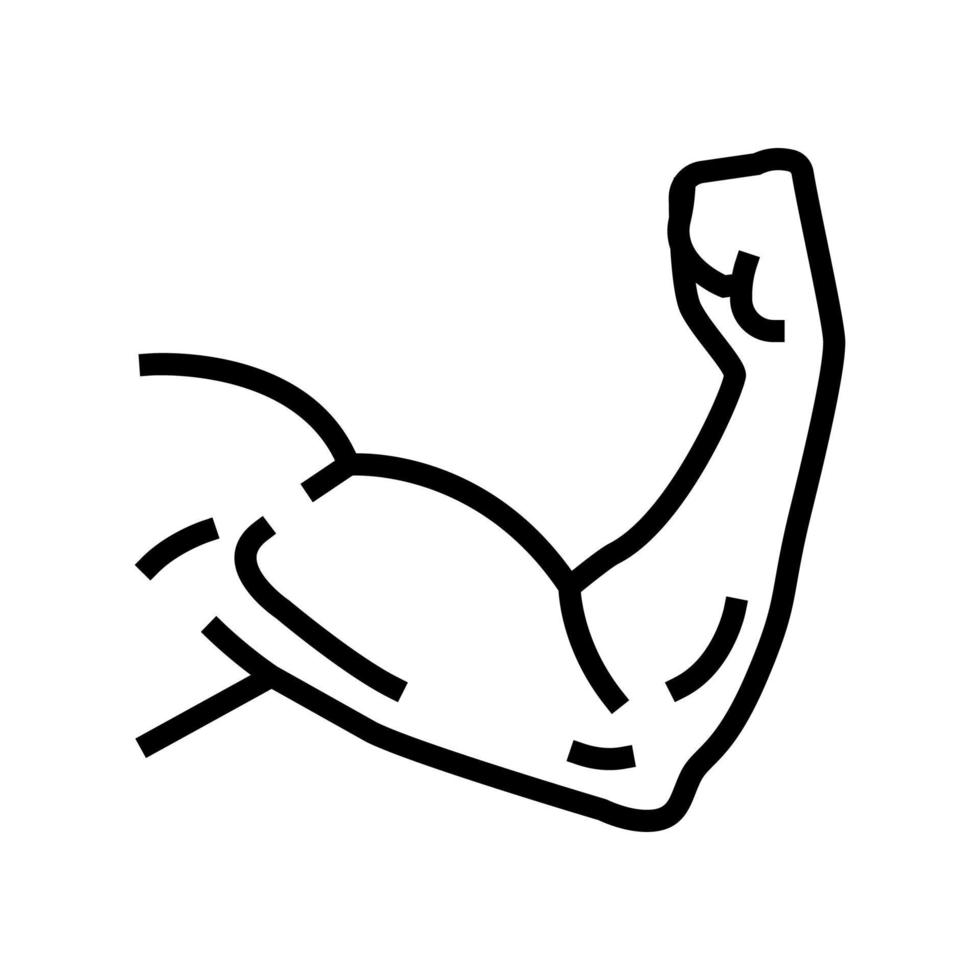 arm muscle line icon vector illustration